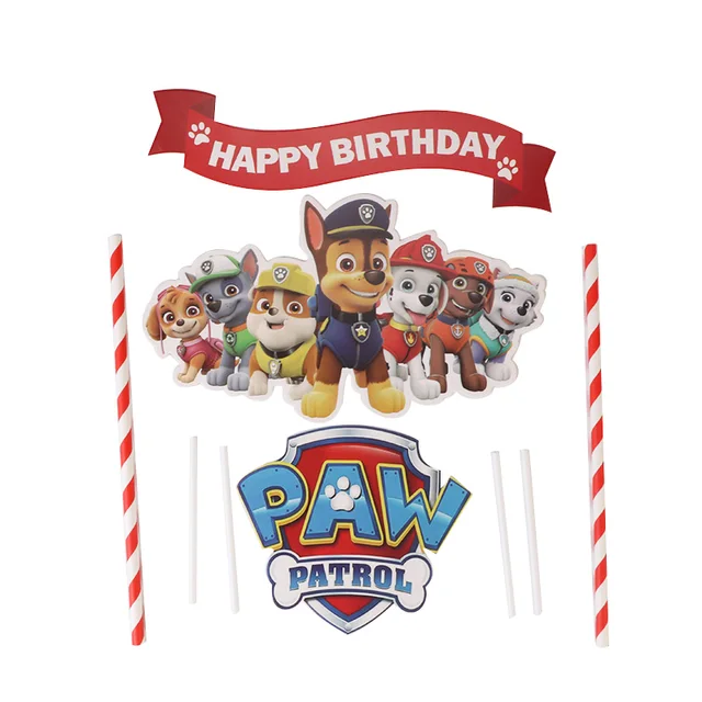 Paw Patrol Birthday Party Balloons Toy Birthday Banner For Kids Boys Girls Party Decoration Paper Cup Plate Tableware Supplies Three-piece socket
