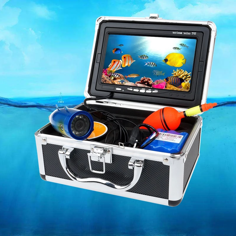 

92 Degree 15M Fish Finder 7" Color Screen HD Fishfinder Video Camera Underwater Lce Fishing 12 LEDs