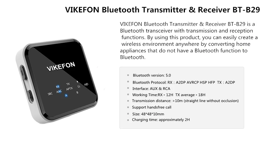 Bluetooth 5,0 аудио приемник передатчик CSR8675 aptX HD LL 3,5 мм разъем AUX RCA Громкая связь вызов ТВ автомобильный усилитель беспроводной адаптер