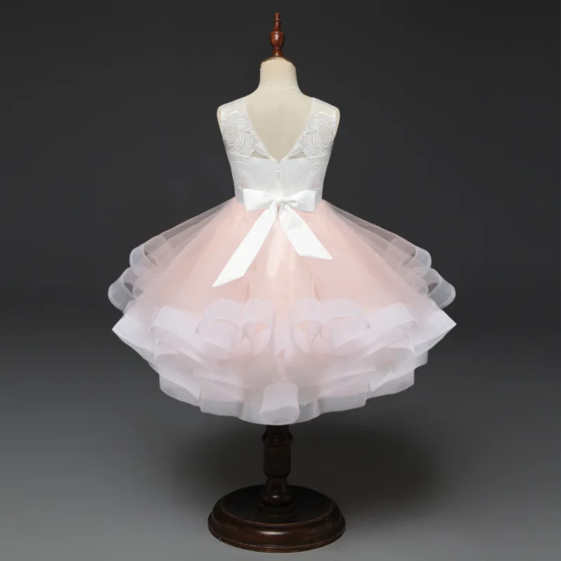 Girls Dress Summer Wear GIRL'S Big Boy Flower Boys/Flower Girls Small Host Formal Dress Tutu Children Dance biao yan qun