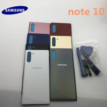 

Original new SAMSUNG Galaxy Note 10 N970 Note10 plus N975 Back Glass Battery Cover Rear Door Housing Case Back Glass Cover+tool