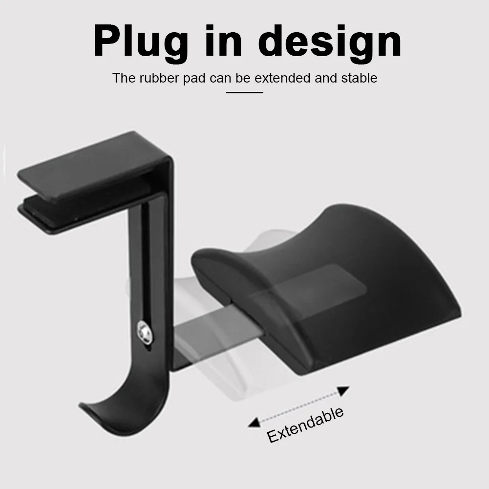 Save Space Headphone Hanger Universal Display Stand Desk Scratch Proof Metal Adjustable Clamp Home Easy Install Headset Hook