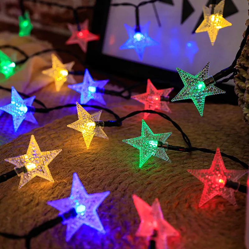 Star solar string lights best sale