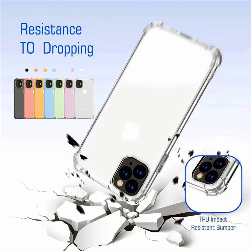 

Anti-knock Transparent Case For iPhone 11 pro max Soft Silicon TPU Phone Case For iPhone 6 6s 8 7 Plus X XS MAX XR Protect Cover