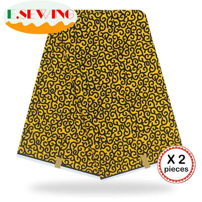 Африканская восковая ткань с принтом Анкара для шитья Анкара африканская ткань 12 ярдов нигерийская хлопковая ткань Гана для платья 90117