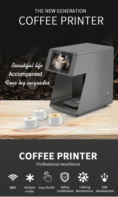 Oyfame Coffee Printer Diy Cake Printer Coffee Printing Machine Cappuccino  3d Cake Selfie Latte Art Printer With Free Food Ink - Printers - AliExpress
