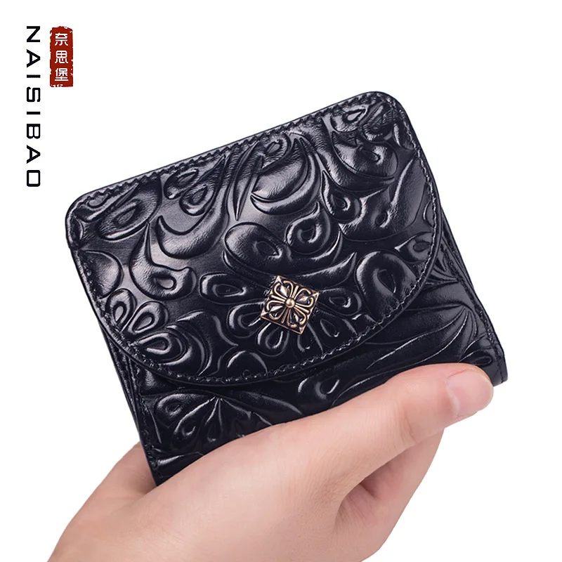 

Wallet Women's Short 2019 New Style Mini Leather Wallet Retro WOMEN'S Leather Purse Mini Purse Wallet