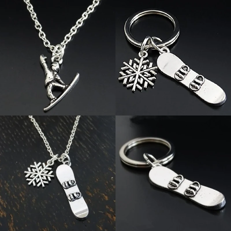 Snowboard Snowboarder Keychain Snowboarding Keychain Key Ring outdoor multi tool camping hiking tools-5