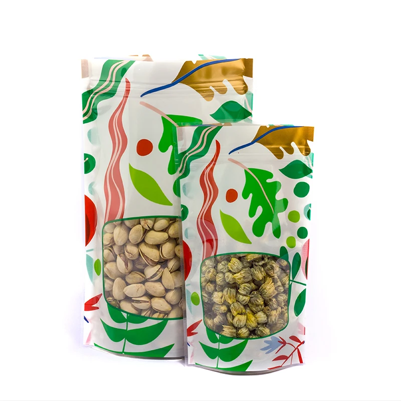 

free dhl 1000Pcs/lot Flower Print Zip Lock Bags Stand Up and not stand up Reusable Plastic Pouch Zipper Seal Food Storage Bags