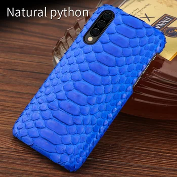 

Natural Python leather For samsung a50 case cover Luxury Shockproof back covers For Samsung A30 A50 A70 Genuine leather case
