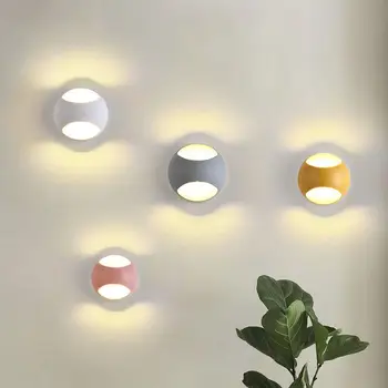 

LED Wall Lamps 5W 100V-220V Living Room Light Fixtures Indoor Wall Lights Chromatic Background Kid's Room Stair Mirror Lighting