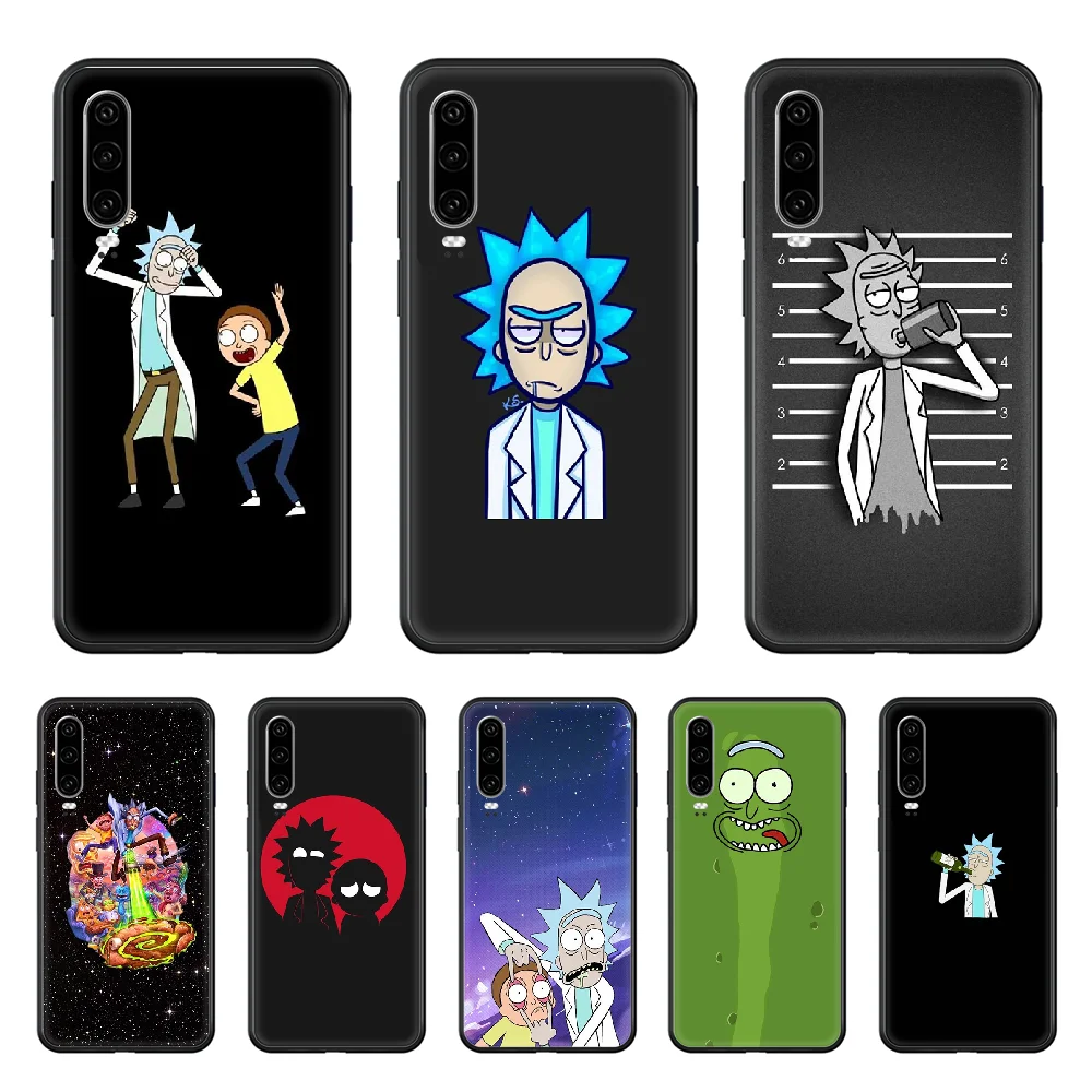 

Rick Anime Morty Case Phone case Phone Case hull For huawei honor 7 8 9 10 20 A S X Lite Pro black cell cover pretty waterproof