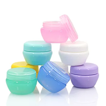 

2x 10g 20g 30g 50g Cosmetics Jar Box Makeup Cream Cosmetic Bead Storage Pot Container Round Bottle Portable Plastic Random Color