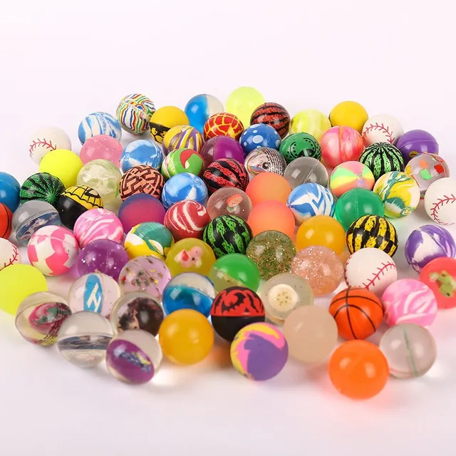 Mixed Bouncy Ball Funny Toy Balls Solid Floating Bouncing Child Elastic Rubber Ball Of Bouncy Toy 25mm 5