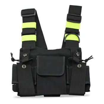 

Radios Pocket Radio Chest Harness Chest Front Pack Pouch Holster Vest Rig Carry Case for 2 Way Radio Walkie Talkie for Baofeng U