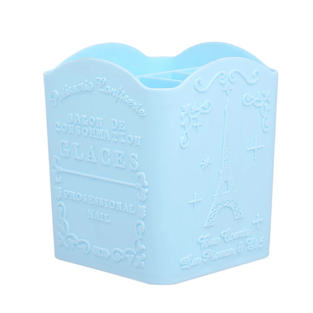 

4 Grid Nail Art Pen Storage Box Nail Tool Brush Pen Holder Rack Cosmetic Makeup Organizer Case Makeup Brushes Desk Display Shelf