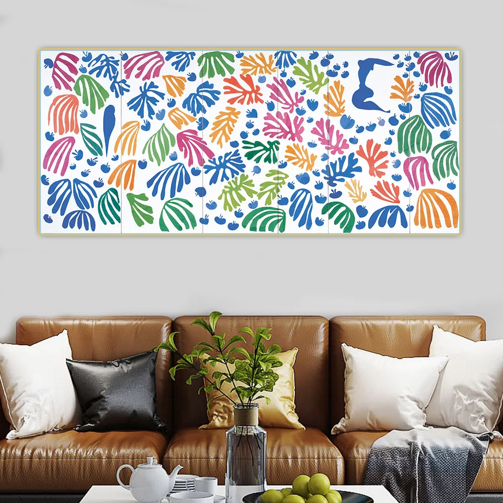 

Henri Matisse《The parakeet and the mermaid》Canvas Oil Painting Art Poster Picture Wall Hanging Decor Home Living Room Decoration