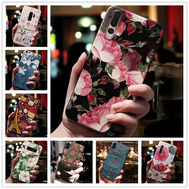 

For Samsung Galaxy Note 10 Pro Case 3D Flower Emboss Silicone Phone Cases For Samsung Galaxy Note 10 Cover Soft Note 10 Plus