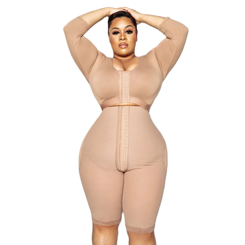 Faja Body Shaper For Women Long Sleeve Full Body Shaperwear Weight Loss  Postpartum Shaper Tummy Control Breast Support Shapewear - Shapers -  AliExpress