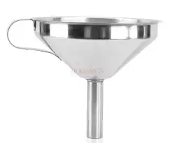 Funil de metal com dreno de óleo, utensílio de cozinha com vazamento de vinho e molho de vinagre, ferramenta de perfuração de vinho, 12.8cm de diâmetro