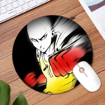 

Cartoon Patterned Round Mouse Pad One Punch Man Computer Game Pad Non-slip Mause Mice Mat