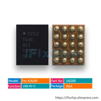 

5pcs 10pcs/lot 100% New U6200 CPD2 For iPhone x 8 8G Plus 8Plus USB-PD Fast charger/charging Chip IC