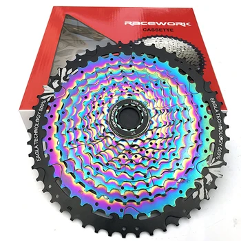 

RACEWORK 12 Speed MTB Bike Cassette W/11-50T Rainbow Dazzling Flywheel For Mountain Bike Upgrade Part