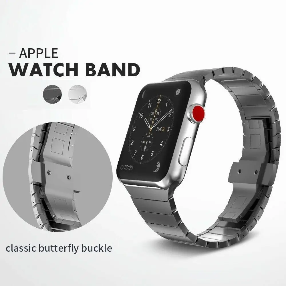 Stainless Steel bracelet for Apple watch band 44 mm 40mm 42mm 38mm Luxury link band for iwatch series 5 4 3 2 1 316L Accessories