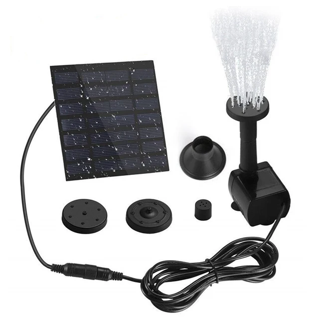 US $14.18 AS102-0712A 1.2W Solar Fountain 180L/H Lift 7V Solar DC Brushless Pump with Solar Panel Kit Submers