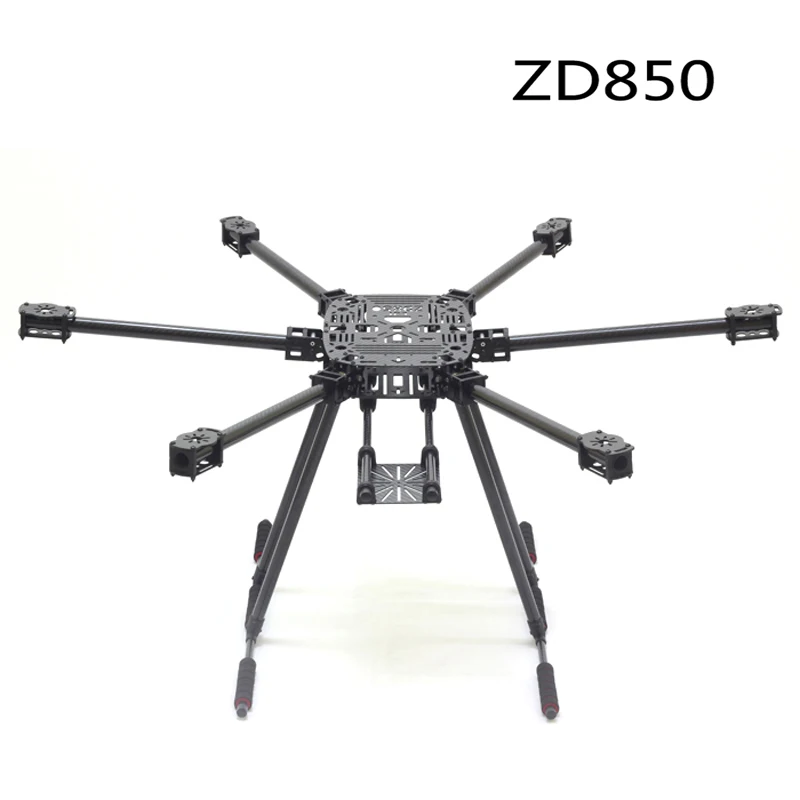 ZD850 полностью углеродное волокно ZD 850 шестироторная Рама складной рычаг комплект