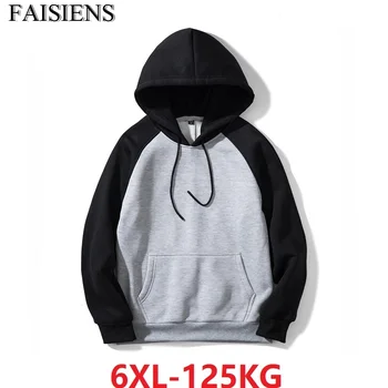 

Plus Size 6XL Winter Men Cheap Low Price Tide Sweatshirt Hip Hop Soprts Hooded Hoodies Spring Black Fleece Patchwork Sweatshirt