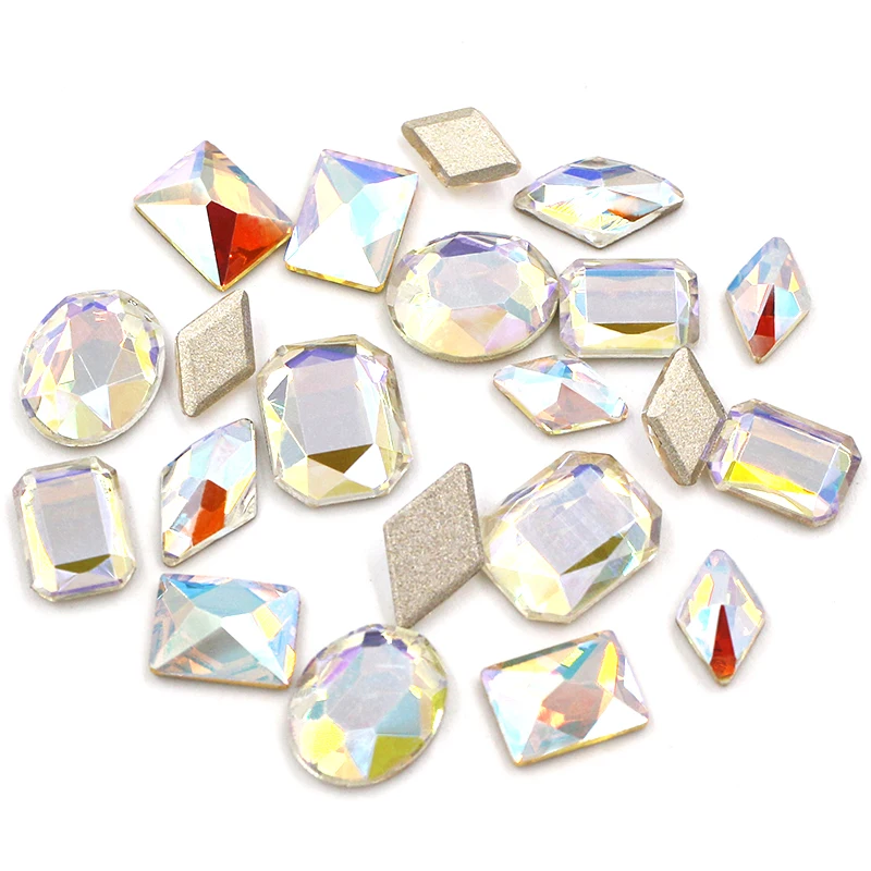 Украшение для ногтей Высокое качество k9 стеклянные стразы для ногтей флуоресцентная серия для DIY одежды - Цвет: White