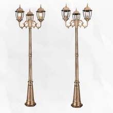 Алюминиевая стеклянная Классическая наружная лампа столб садовые светодиодные фонари наружный парк дорожное освещение 2,5 м 98''