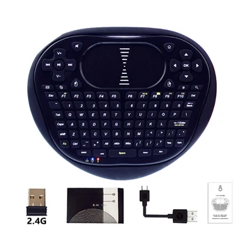 

New T8 Wireless Mini Keyboard 2.4G Air Fly Mouse Rubber Keyboard Muti-touch Touchpad For Android TV Box Notebook Tablet PC