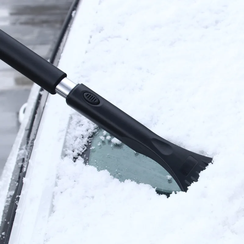 Multifunctional Telescopic Extension For Snow Removal Shovel Car Defrosting Glass Snow Scraper Detachable Brush Deicing
