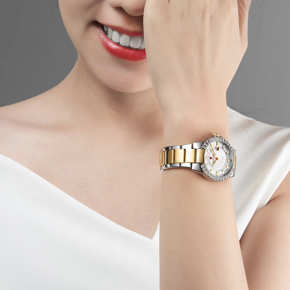 Женские роскошные нарядные часы кристаллы циркона Женские часы водонепроницаемые полностью стальные Лидирующий бренд женские наручные часы Новые Модные вечерние