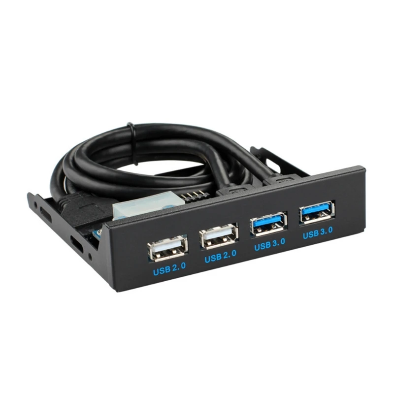 USB Floppy Drive Front Bay 4 Ports Computer Panel 9-pin/ 19Pin to 2 USB3.0 + USB2.0 60cm Cable FDD | Компьютеры и офис