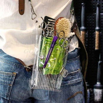 

Transparent PVC Toolkit Clipper Scissors Storage Bag Waist Bag Hairdressing Tool