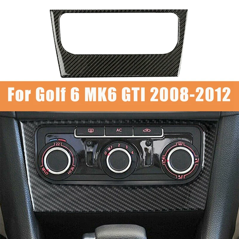 Консоль из углеродного волокна для кондиционера переменного тока панель Golf 6 MK6