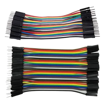 

8 X 40 Pcs 10Cm Colorful Dupont Cables for Arduino Breadboard : 3X 40Pcs Male To Female Dupont Wire Jumper with 5X 40Pcs Male To
