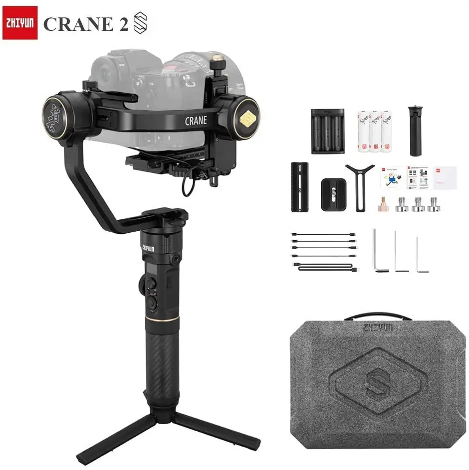 3 осевой шарнирный стабилизатор ZHIYUN Crane 2S Для беззеркальных камер DSLR поддержка BMPCC