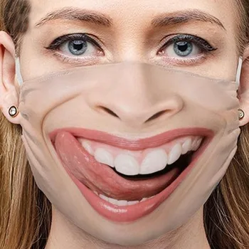 

Funny Print Cotton Breathable Face Mask Adult Reusable Washable 3d Printed Adjustable Mouth Mask Windproof Mascarilla 2020 #Z