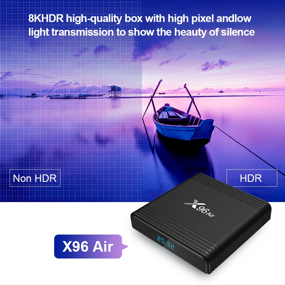 ТВ-приставка X96 Air Amlogic S905X3 mini Smart Android 9,0 4 Гб 64 ГБ 32 ГБ wifi 4K 8K 24 кадров в секунду Netflix X96 Air 2 Гб 16 Гб Plex телеприставка