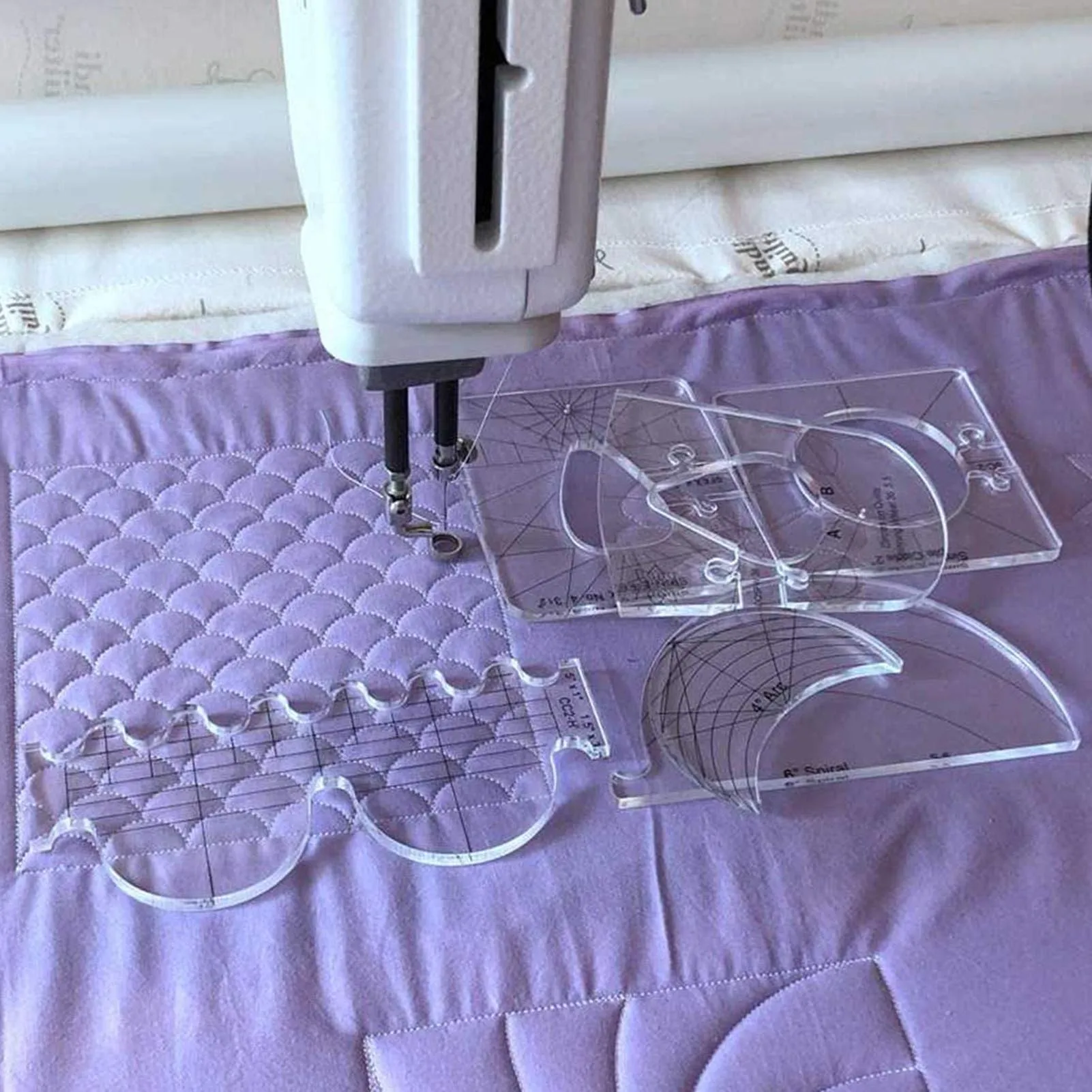 6 PCs Acrylic Quilting Ruler Set Patchwork Template DIY Sewing Tools Tailor Tool 