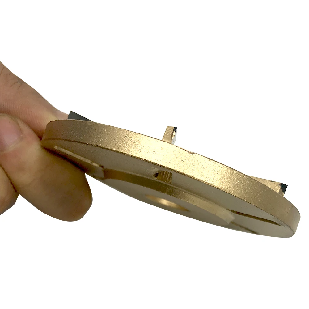 

Hot 6-Teeth Gold Steel Power Wood Carving Disc Tool Milling Cutter Woodworking Turbo Arc/Flat for 16mm Aperture Angle Grinder