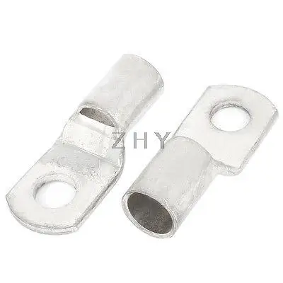 

2 Pcs 70mm2 Cable Copper Lug Terminal Connector Silver Tone for 3/8" Dia Bolt