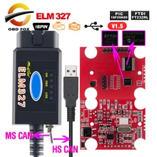 ELM327 USB FTDI с переключателем сканер кодов сканер HS CAN и MS CAN Супер Мини elm327 obd2 v1.5 блютуз elm 327 wifi