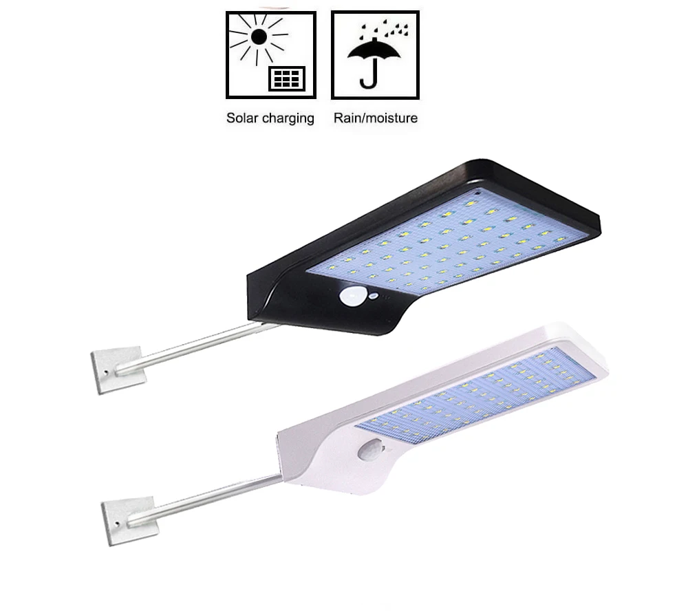 

Metal poles 48 LED 450LM Solar Power Street Light PIR Motion Sensor Lamps Garden Security Lamp Outdoor Street IP65 Waterproof Wa