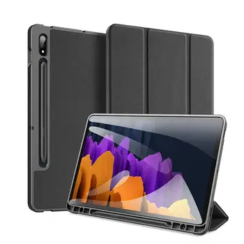 

For Samsung Tab S7/Tab S7 Plus Fall Resistant Leather Protective Case Smart Stay Cover
