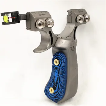 

2019 new Outdoor Hunting Catapult Professional Stainless Steel Flat Rubber Band Slingshot Fishing Pocket Slingshot